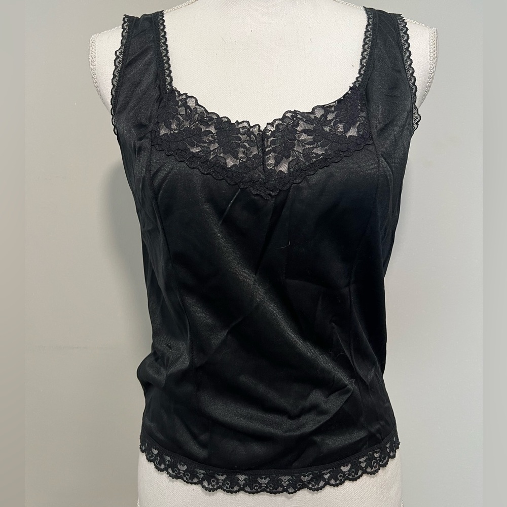 Heavenly Secrets Black Slip Tank Top